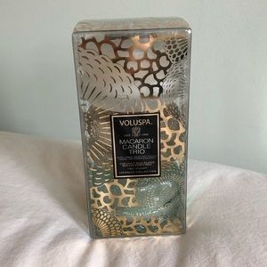 Voluspa macaron candle trio NIB